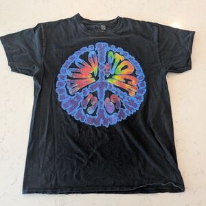 Vintage 1969 Woodstock T-Shirt 3 Days of Peace & Music 2009 Black Shirt Size Lg